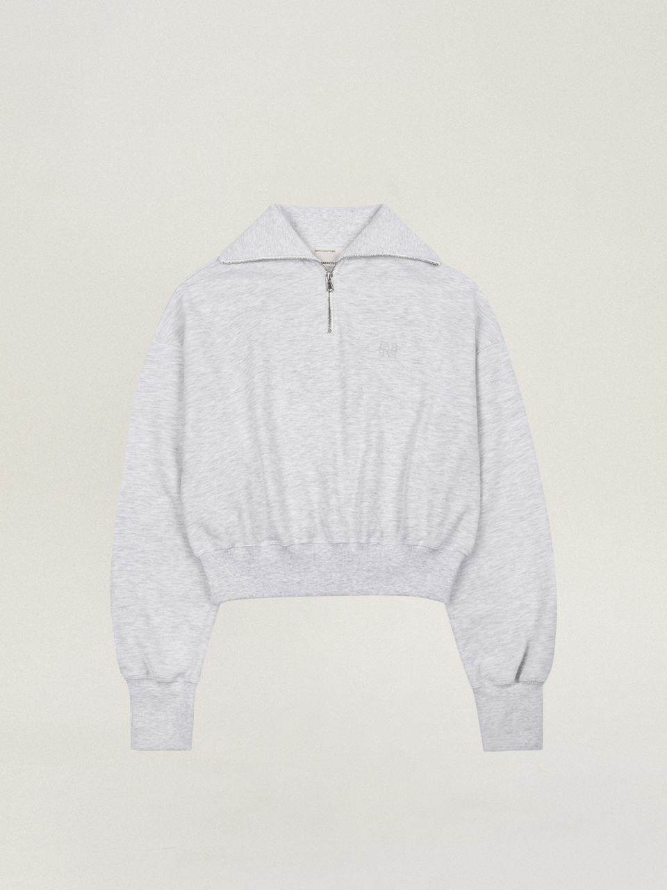 FAB Half Zip-up Sweatshirt_Melange Grey